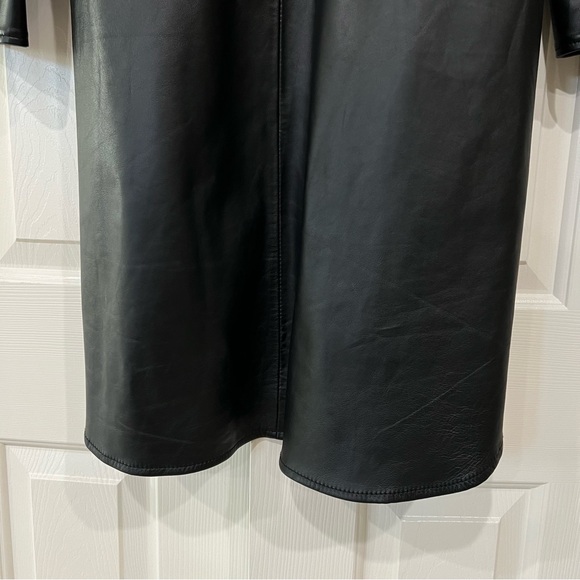 Brand New with tags Zara Black Long 100% Sheep Leather Jacket in size Large - Picture 11 of 11